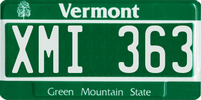 VT license plate XMI363