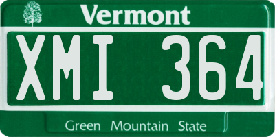 VT license plate XMI364