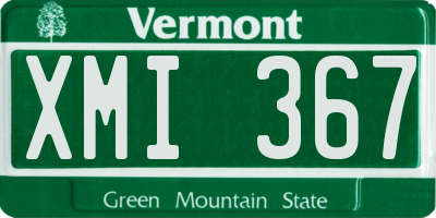 VT license plate XMI367