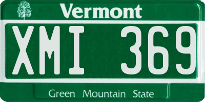 VT license plate XMI369
