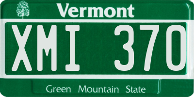 VT license plate XMI370