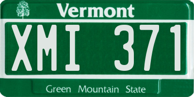 VT license plate XMI371