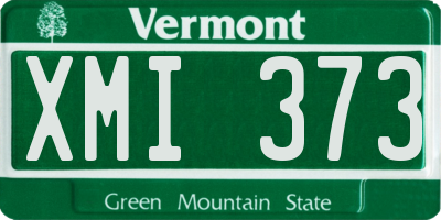 VT license plate XMI373