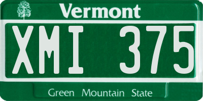 VT license plate XMI375