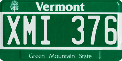 VT license plate XMI376
