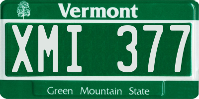 VT license plate XMI377