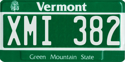 VT license plate XMI382