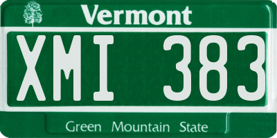 VT license plate XMI383