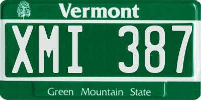 VT license plate XMI387