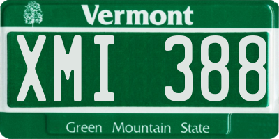 VT license plate XMI388