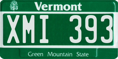 VT license plate XMI393