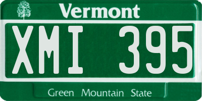 VT license plate XMI395