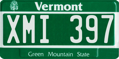 VT license plate XMI397
