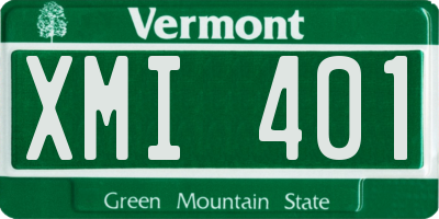 VT license plate XMI401