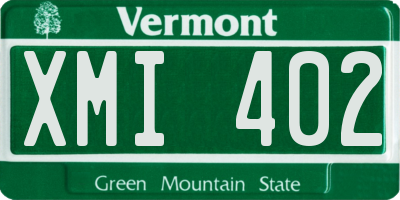 VT license plate XMI402