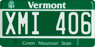VT license plate XMI406