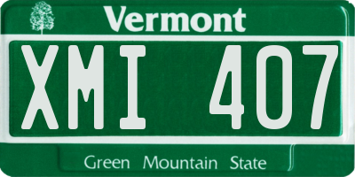 VT license plate XMI407
