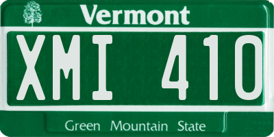 VT license plate XMI410