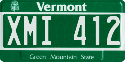 VT license plate XMI412