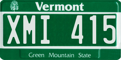 VT license plate XMI415