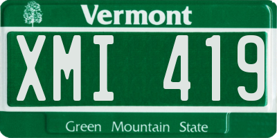 VT license plate XMI419