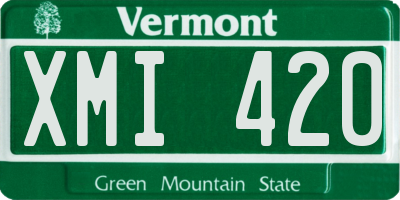VT license plate XMI420