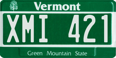 VT license plate XMI421