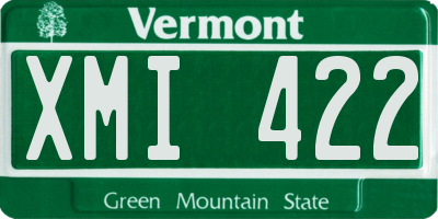 VT license plate XMI422