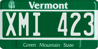 VT license plate XMI423