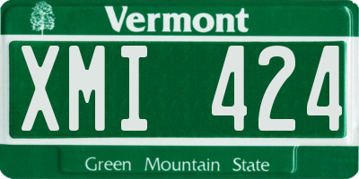 VT license plate XMI424
