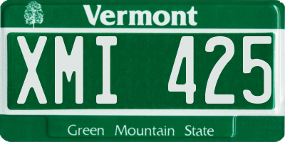 VT license plate XMI425