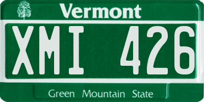 VT license plate XMI426