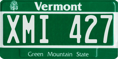 VT license plate XMI427