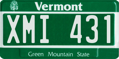 VT license plate XMI431