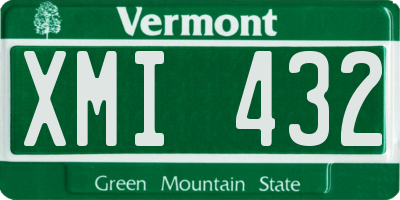 VT license plate XMI432