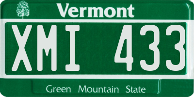 VT license plate XMI433