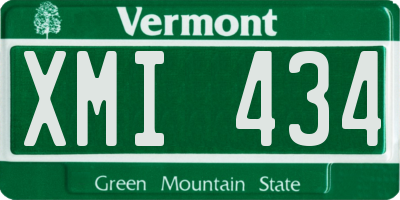 VT license plate XMI434
