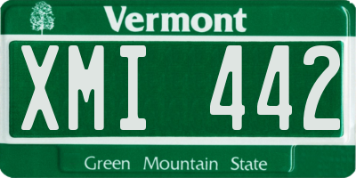 VT license plate XMI442