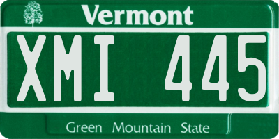 VT license plate XMI445
