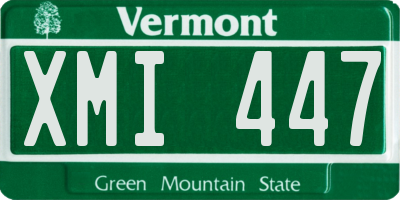 VT license plate XMI447