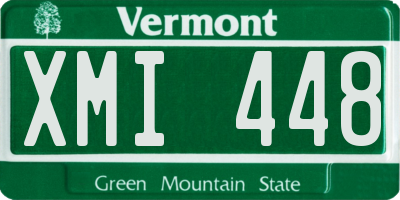 VT license plate XMI448