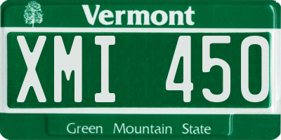 VT license plate XMI450