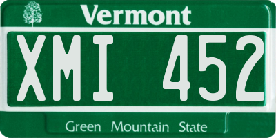 VT license plate XMI452