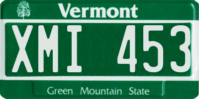 VT license plate XMI453