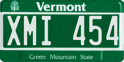 VT license plate XMI454