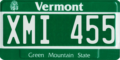 VT license plate XMI455