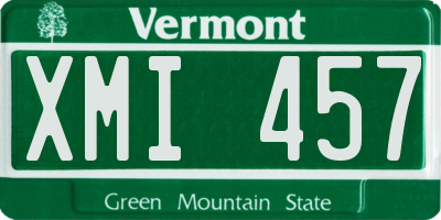 VT license plate XMI457
