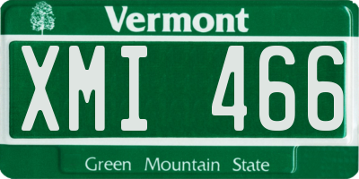 VT license plate XMI466