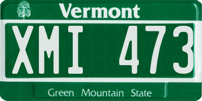 VT license plate XMI473