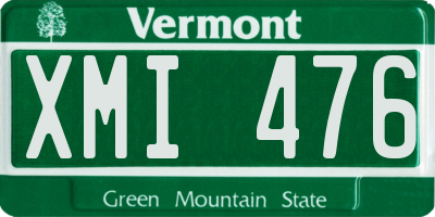 VT license plate XMI476